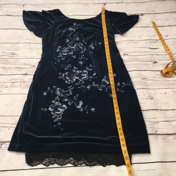 NWOT White House Black Market Teal Velvet Dress - Picture 3 of 8